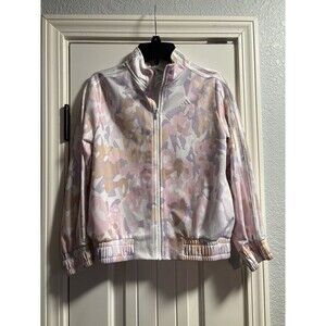 Adidas Girls Pink Camo Zip Up Jacket Size 10/12